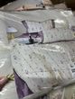 Постільна білизна з бавовни муслін жатка Koloco біла/фіолетова принт квітковий Євро розмір Білий/фіолетовий квіти євро фото 2