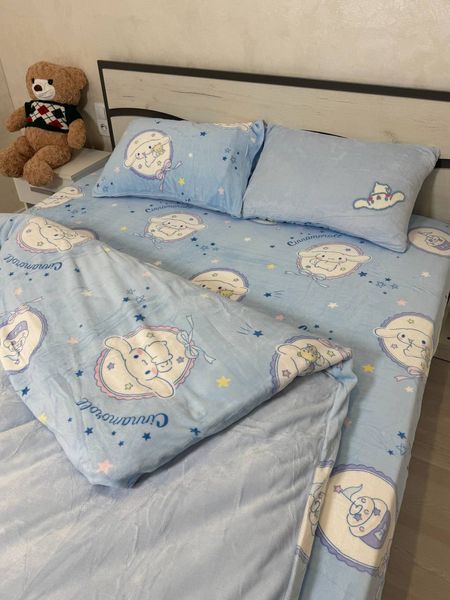 Дитяча постільна білизна велюрова "Cinnamoroll/Сінаморол" Півтораспальний розмір Cinnamoroll/Сінаморол фото