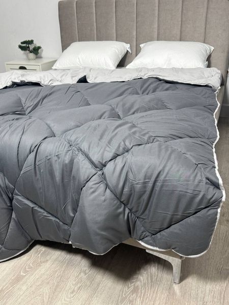 Ковдра зимова холофайбер 450 г/м&sup2; мікрофіба ОДА/ODA сіра/світло-сіра Півтораспальний розмір Alaska сірий фото