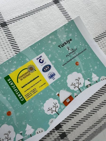 Постільна білизна з бавовни Байка турецька світло-бежева клітинка Півтораспальний розмір Клітинка світло-бежева  фото