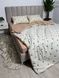 Постельное бельё из хлопка муслин жатка с простынью на резинке Colorful home бежевое/светло-бежевое сердечки Двухспальный размер BEG_SVITLUYBEG_SERDECHKU фото 4