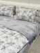 Постельное бельё шиншила/велюровое голубо-серое розочки Двухспальный размер Блакитно-сірий троянди  фото 1