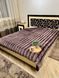 Плед-покрывало кролик серо-розовый/лиловый эко-мех полоска 8 см Colorful home  Евро размер Кролик смугастий сіро-рожевий/ліловий Colorful home фото 1