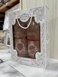 Набор из двух махровых полотенец для лица и бани коричневый ТМ Gulcan Коричневий Gulcan 2 шт. фото 11
